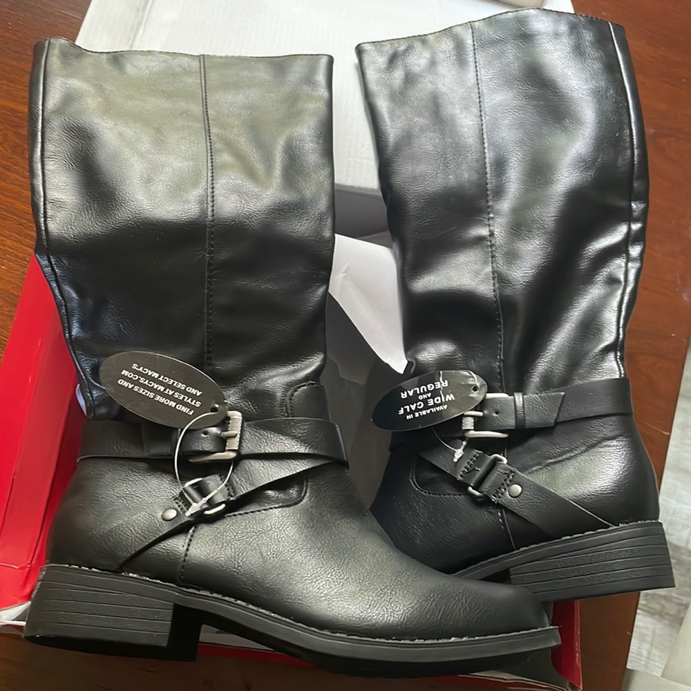 Black Wide Calf boots